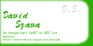 david szava business card